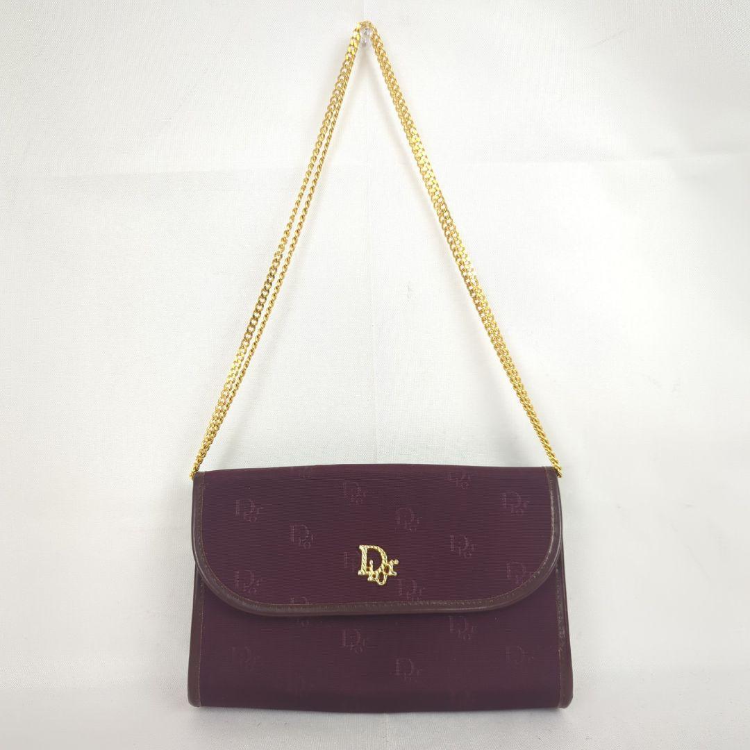 Christian Dior トロッターロゴ 2way チェーンショルダーバッグ