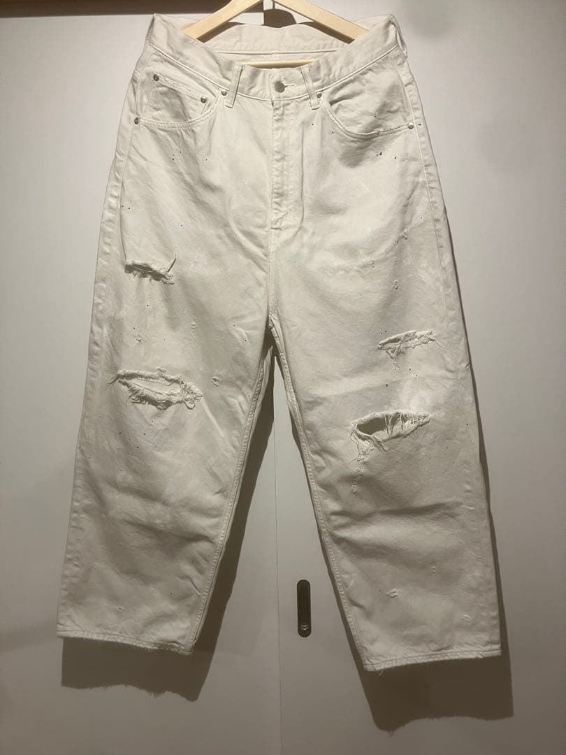 パンツ ANCELLM DAMAGE WIDE 5P DENIM PANTS