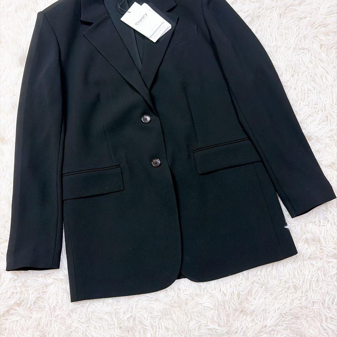 【未使用】theory Satin Crepe Straight Blazer