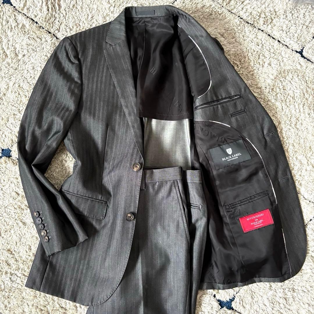 【極美品✨】ブラックレーベルクレストブリッジ　スーツ　セットアップ　ストライプ