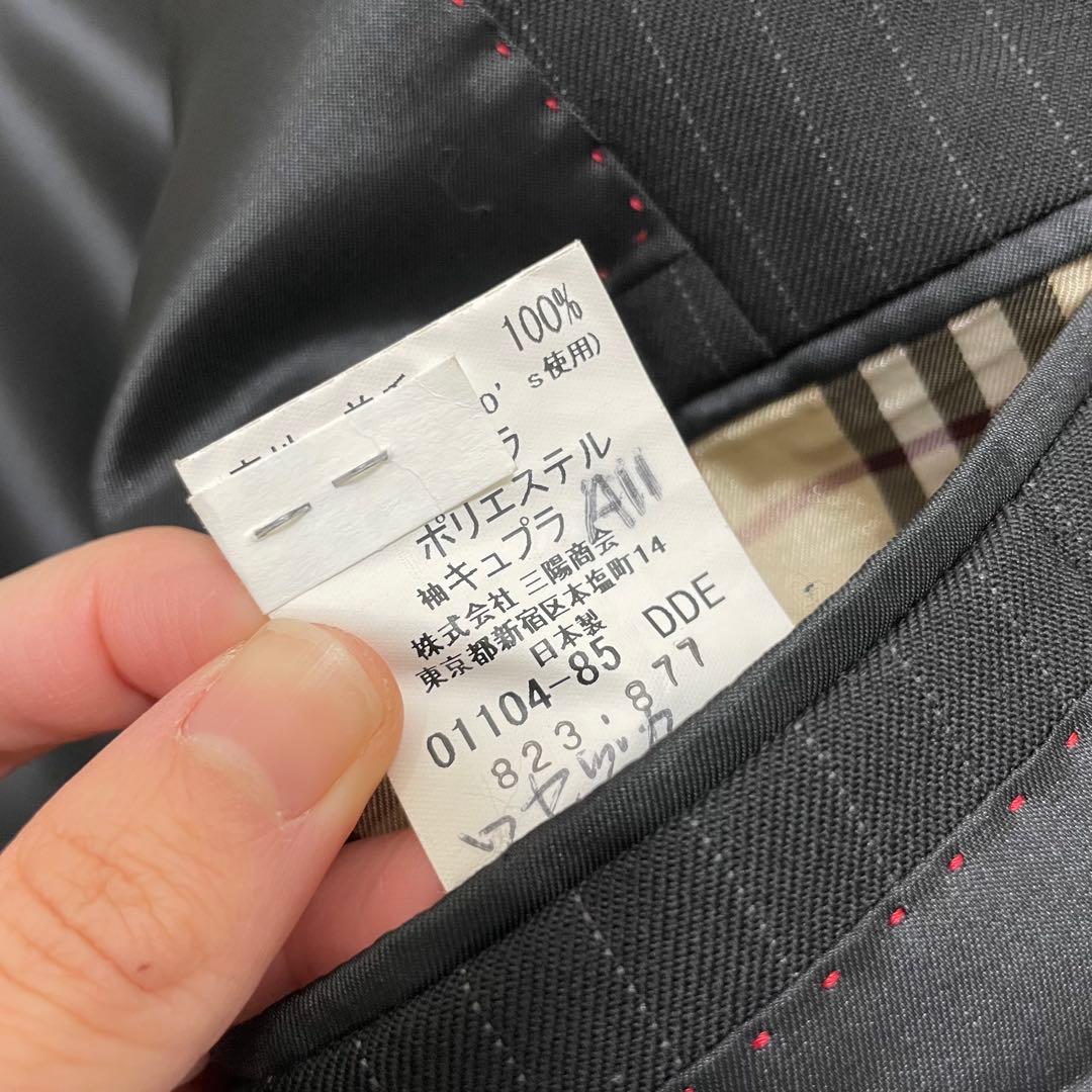 【美品】バーバリーブラックレーベル 3ピース スーツ ブラック ストラップ S