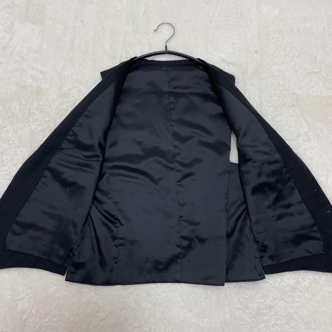 【美品】バーバリーブラックレーベル 3ピース スーツ ブラック ストラップ S