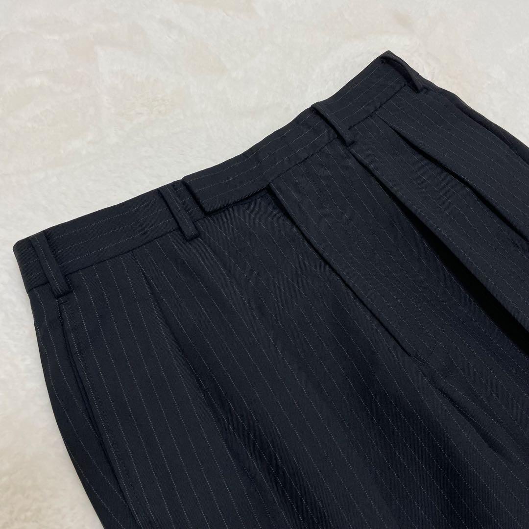 【美品】バーバリーブラックレーベル 3ピース スーツ ブラック ストラップ S