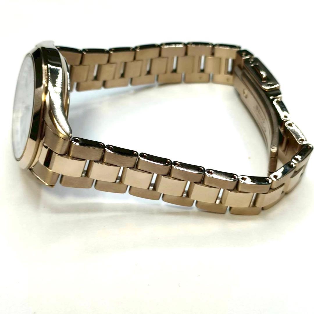 SEIKO✨ルキア ゴールド シェル文字盤 1P ダイヤ ソーラー電波 腕時計