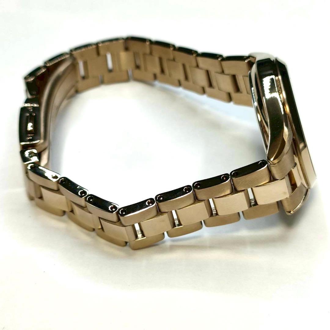 SEIKO✨ルキア ゴールド シェル文字盤 1P ダイヤ ソーラー電波 腕時計