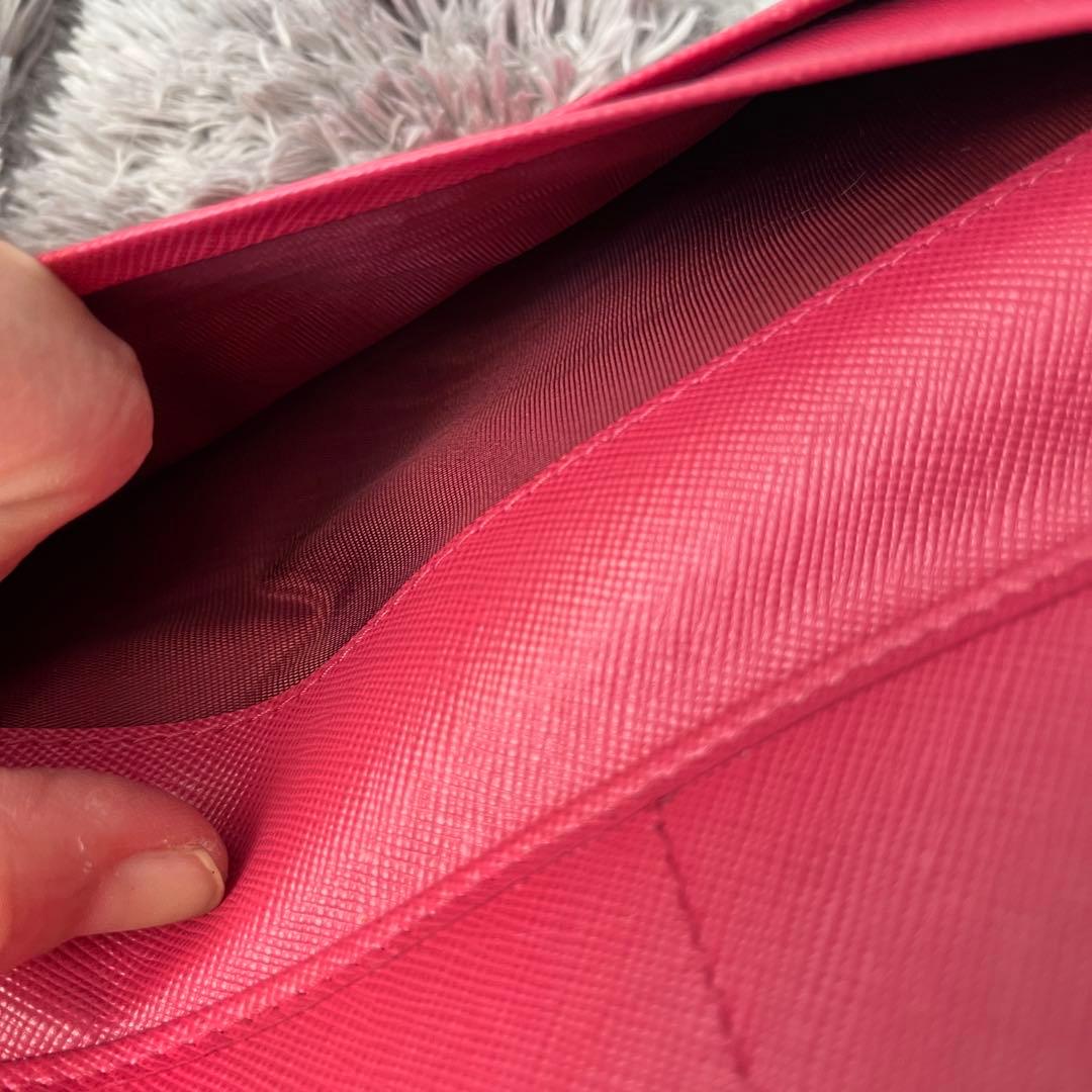 良品✨PRADA 大容量　長財布　オーガナイザー　サフィアーノ　メタルロゴ