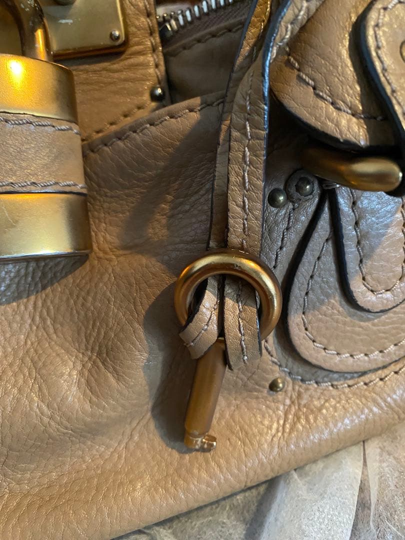 Chloe パディントン　ベージュ レザー