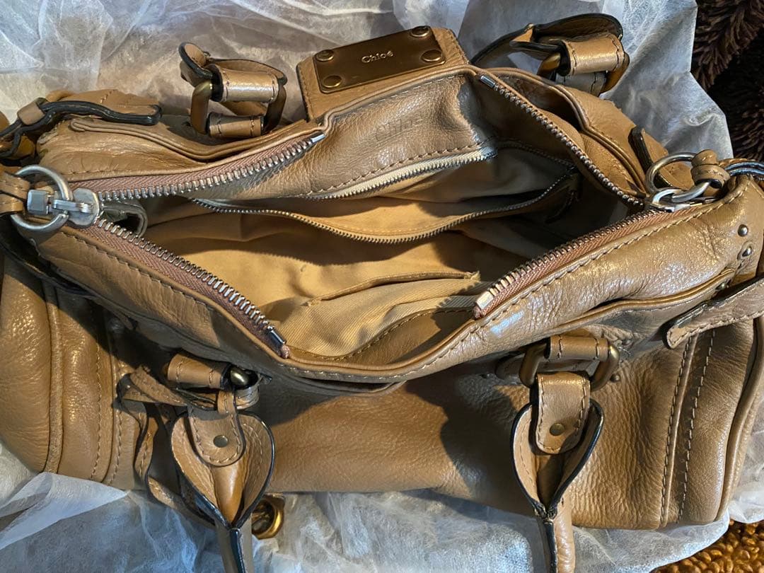 Chloe パディントン　ベージュ レザー