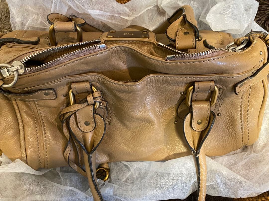 Chloe パディントン　ベージュ レザー