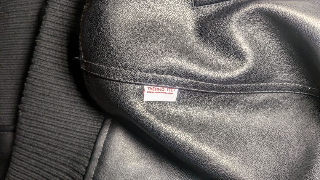 ALPHA フーデッドリブジャケット PUレザー サーモライト M（L相当）