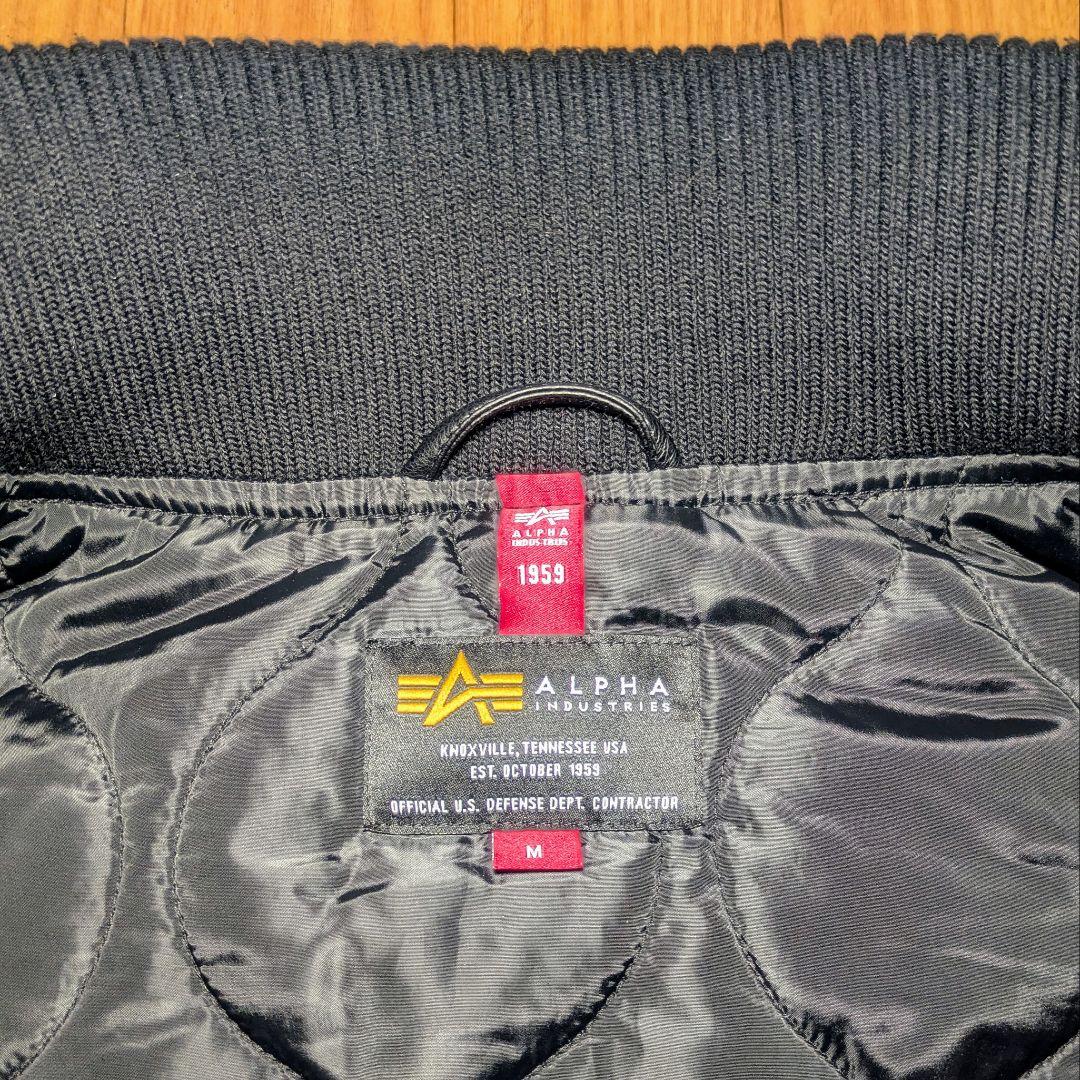 ALPHA フーデッドリブジャケット PUレザー サーモライト M（L相当）