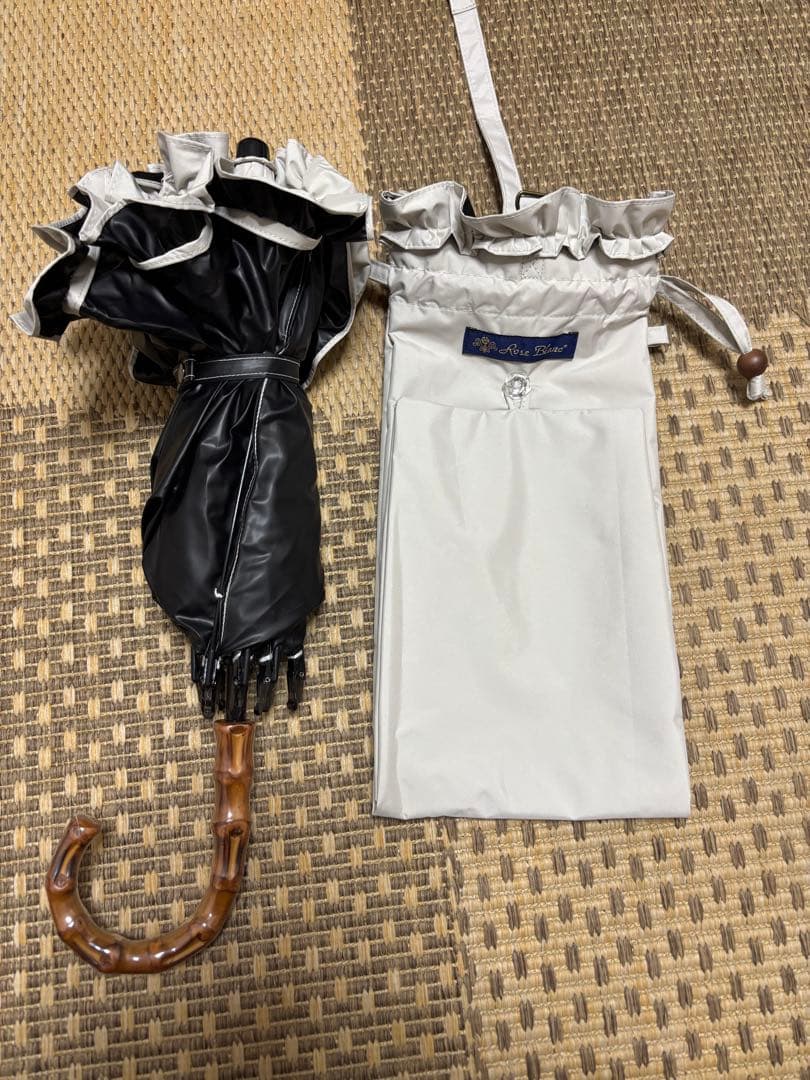 芦屋ロサブランフリル 2段折りたたみ 【50cm】ライトグレージュ