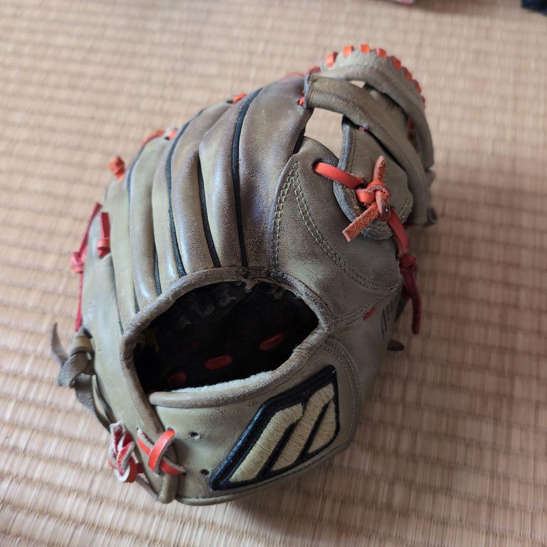 ミズノプロオーダー ビッグM 軟式野球グローブ イエロー 内野手用