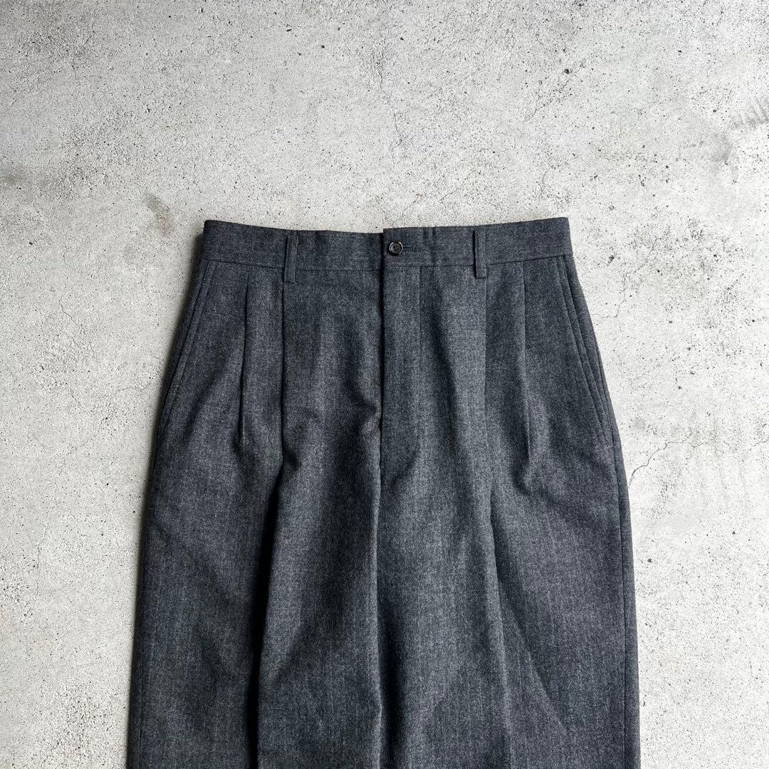 90's コムデギャルソンオム 田中オム 2タック ウールスラックス グレー