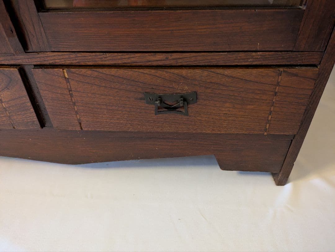 アンティーク キャビネット 昭和レトロ 戸棚 木製 大正 和家具 食器棚