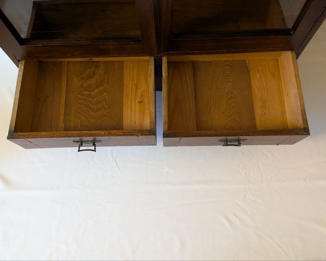 アンティーク キャビネット 昭和レトロ 戸棚 木製 大正 和家具 食器棚