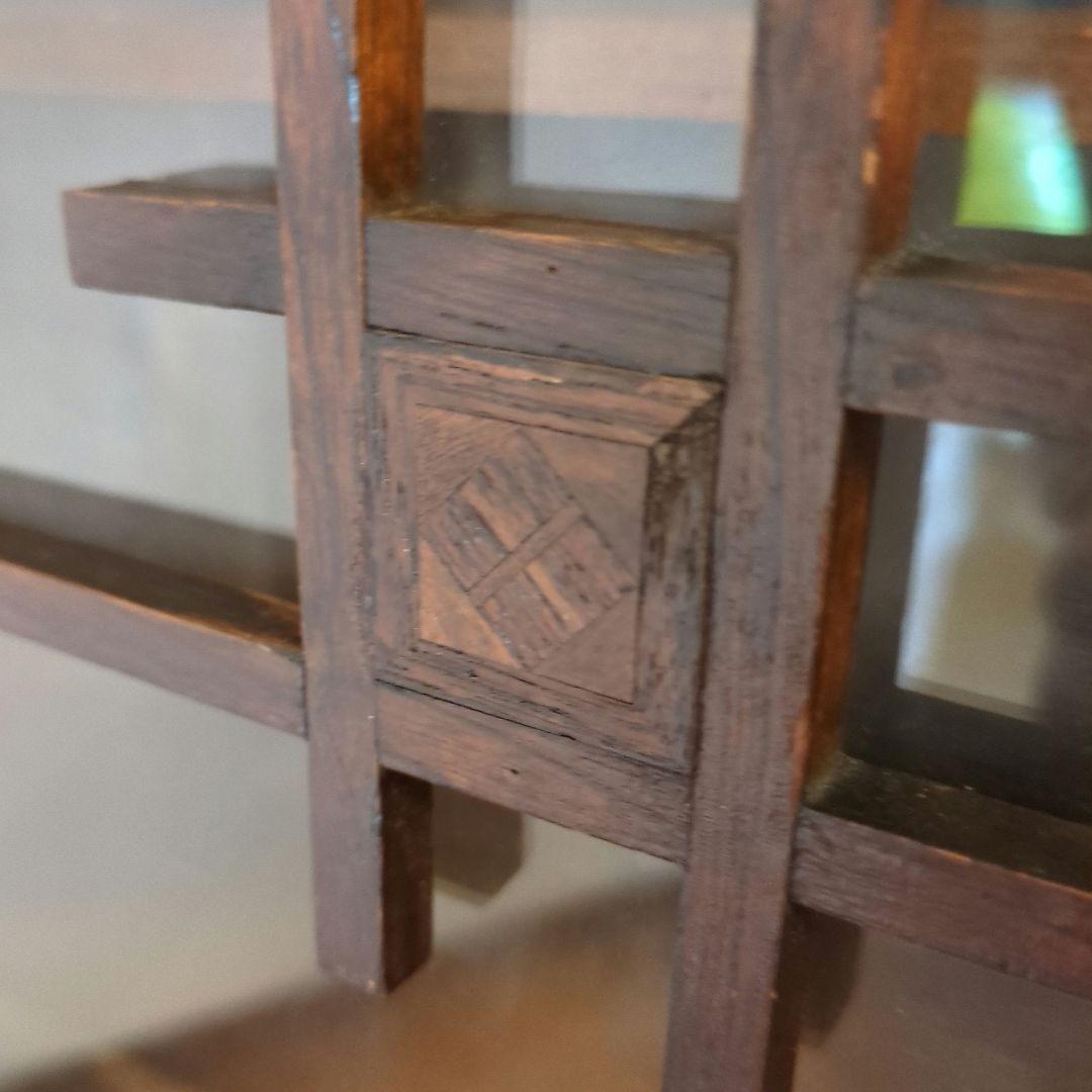 アンティーク キャビネット 昭和レトロ 戸棚 木製 大正 和家具 食器棚