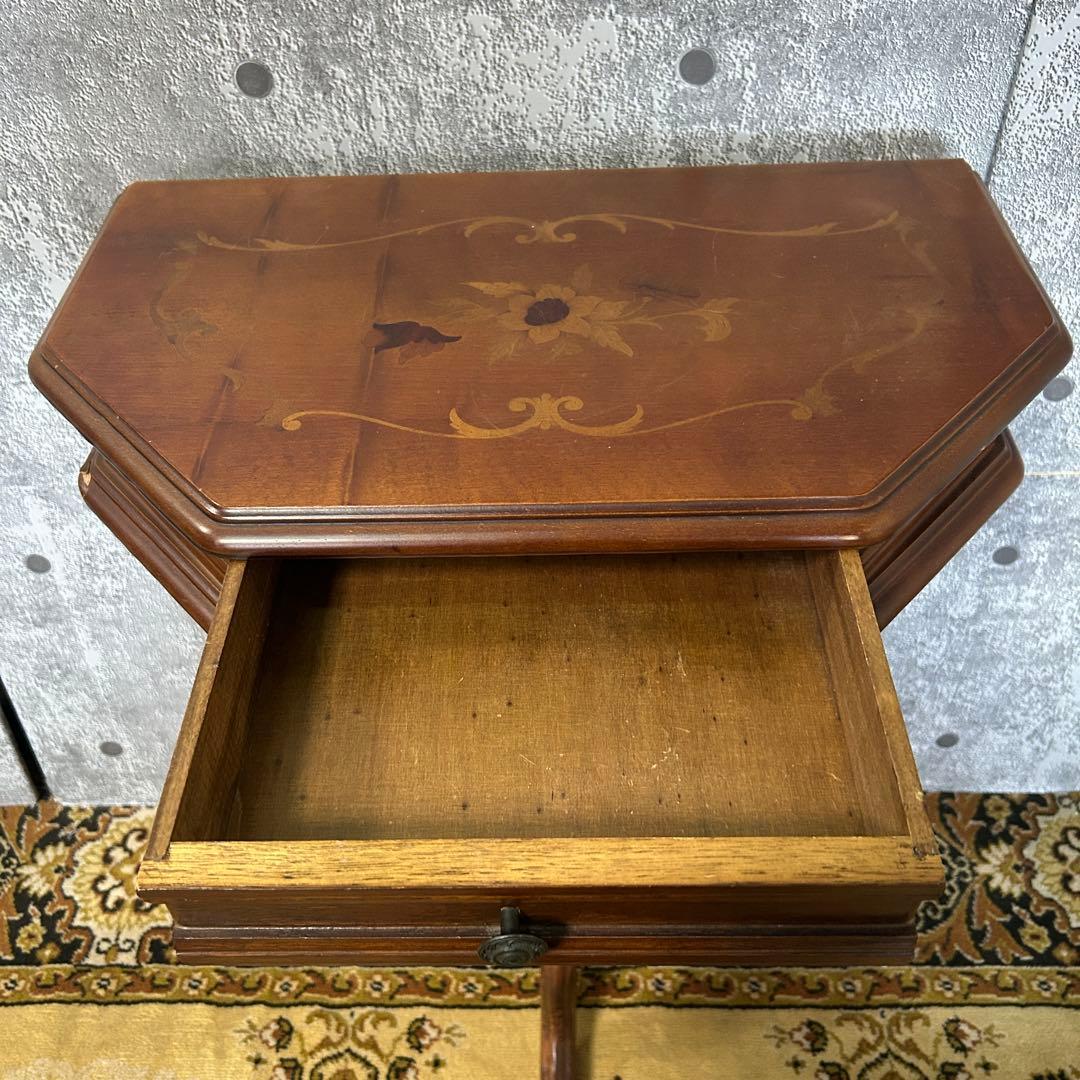 galooon꧁象嵌家具꧂コンソールテーブル サイド 象嵌 猫脚 飾り台