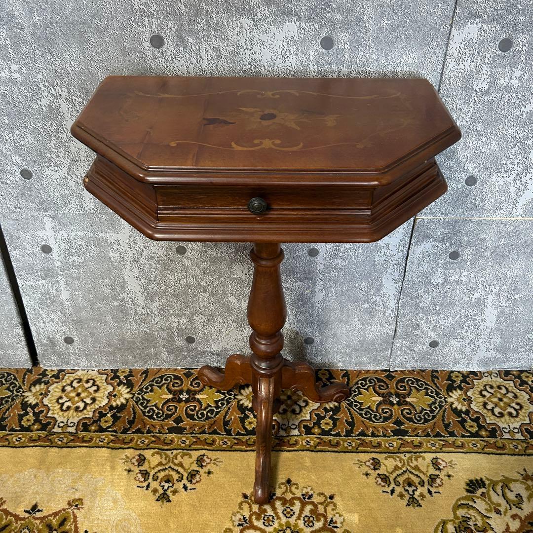 galooon꧁象嵌家具꧂コンソールテーブル サイド 象嵌 猫脚 飾り台