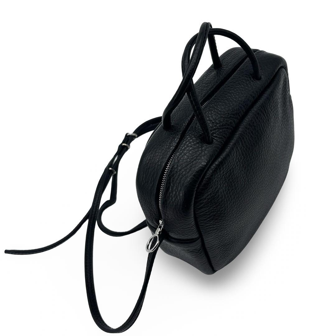 【未使用級　極美品】Aeta アエタ 2WAY　ショルダーバッグ 　シボ革　黒