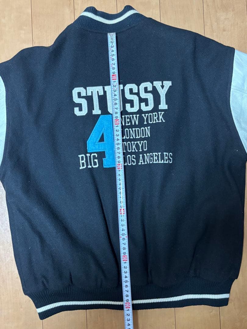 OLD STUSSY Big4 スタジャン M ホワイト