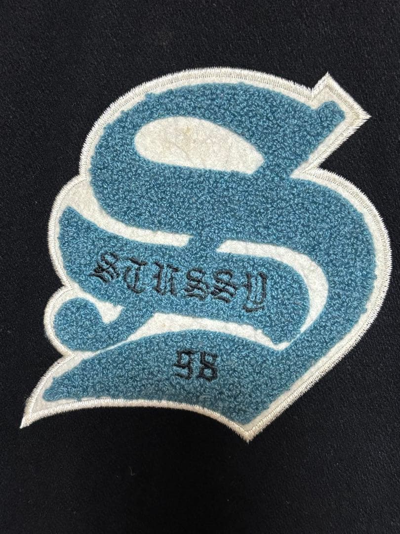 OLD STUSSY Big4 スタジャン M ホワイト