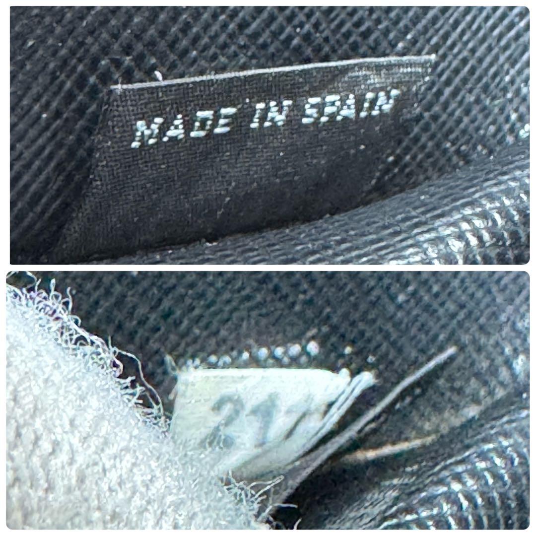 PRADA プラダ サフィアーノレザー ラウンドジップ 長財布 ウォレット 黒