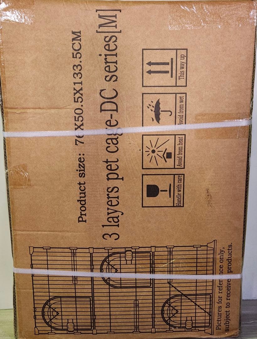 猫ケージ キャットケージ 3段 ペットケージ 耐荷重10kg ピンク ワイド扉