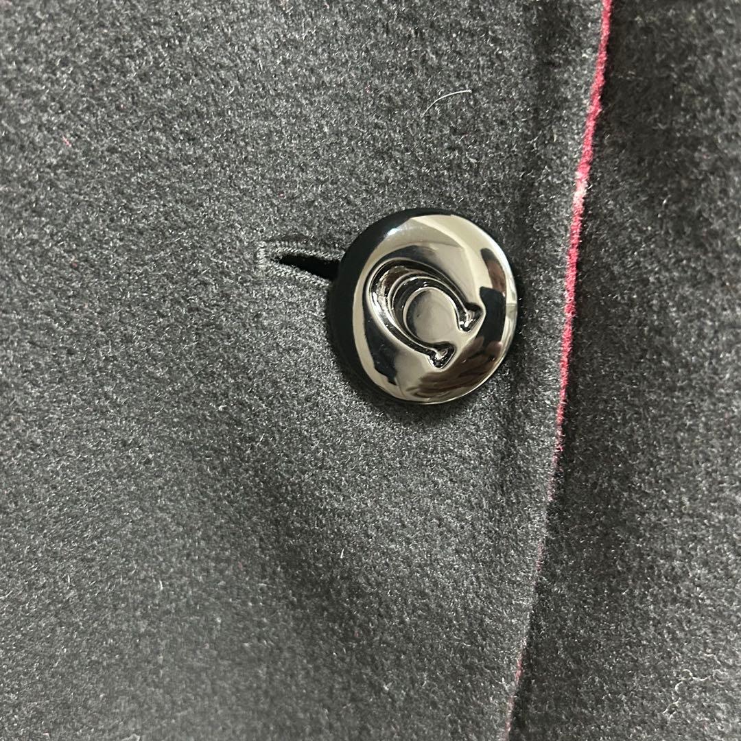 【美品】コーチ ダブルフェイス ロングコート ベルト付き ウール M〜Lサイズ