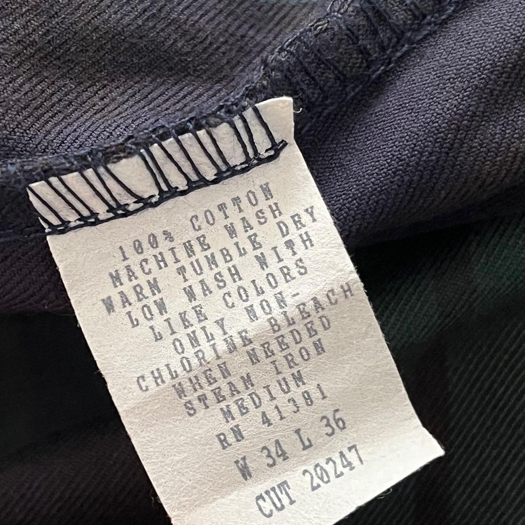 90s USA製 ラルフローレン チェックパンツ ブラックウォッチ 34×30