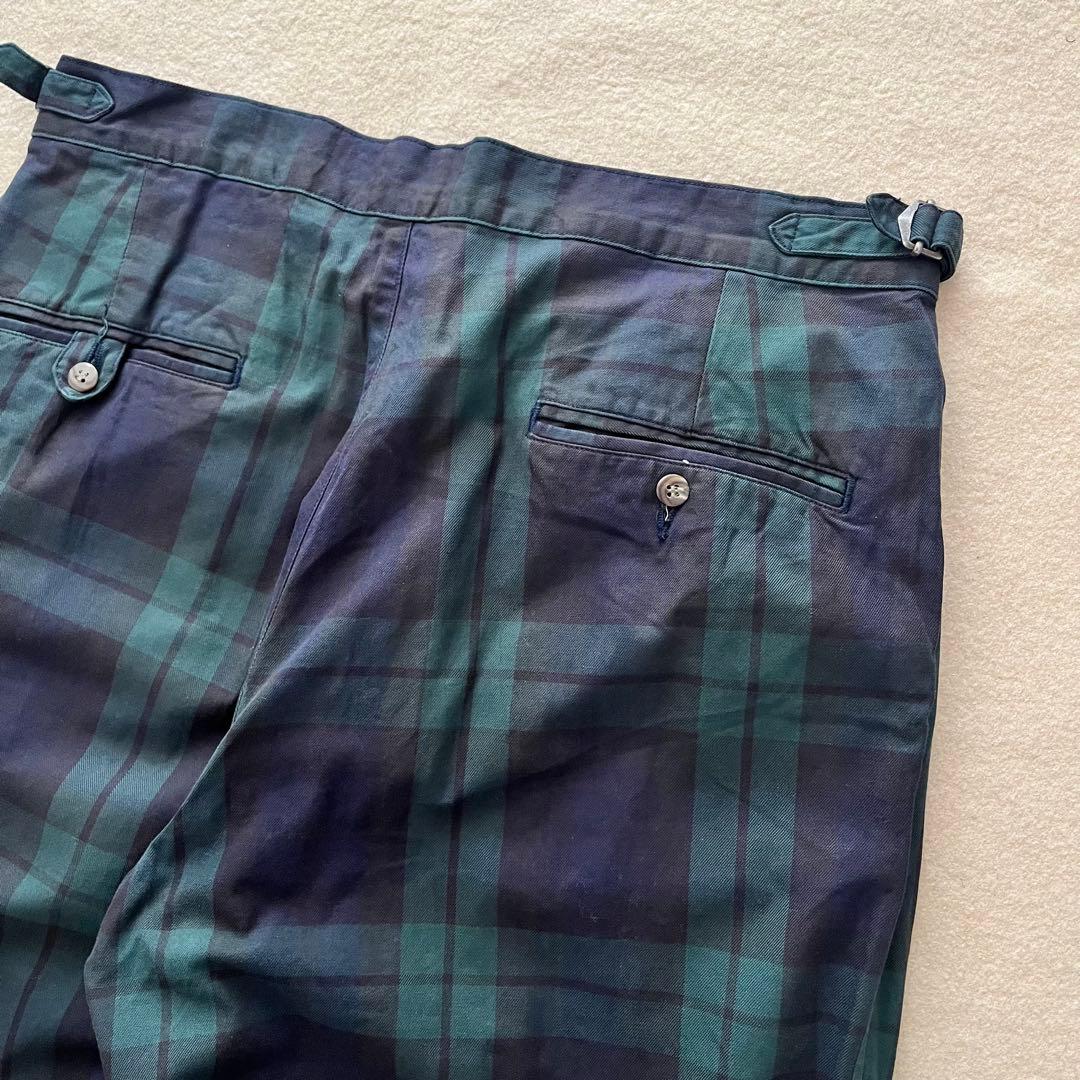 90s USA製 ラルフローレン チェックパンツ ブラックウォッチ 34×30