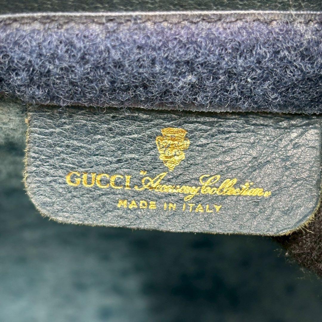 ✨美品✨GUCCI シェリーライン GG ネイビー クラッチバッグ セカンド