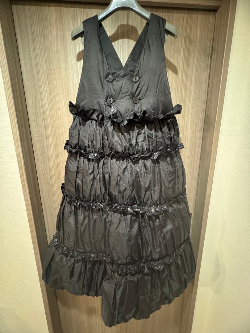 noirkeininomiyaケイニノミヤダウンワンピース黒フリル