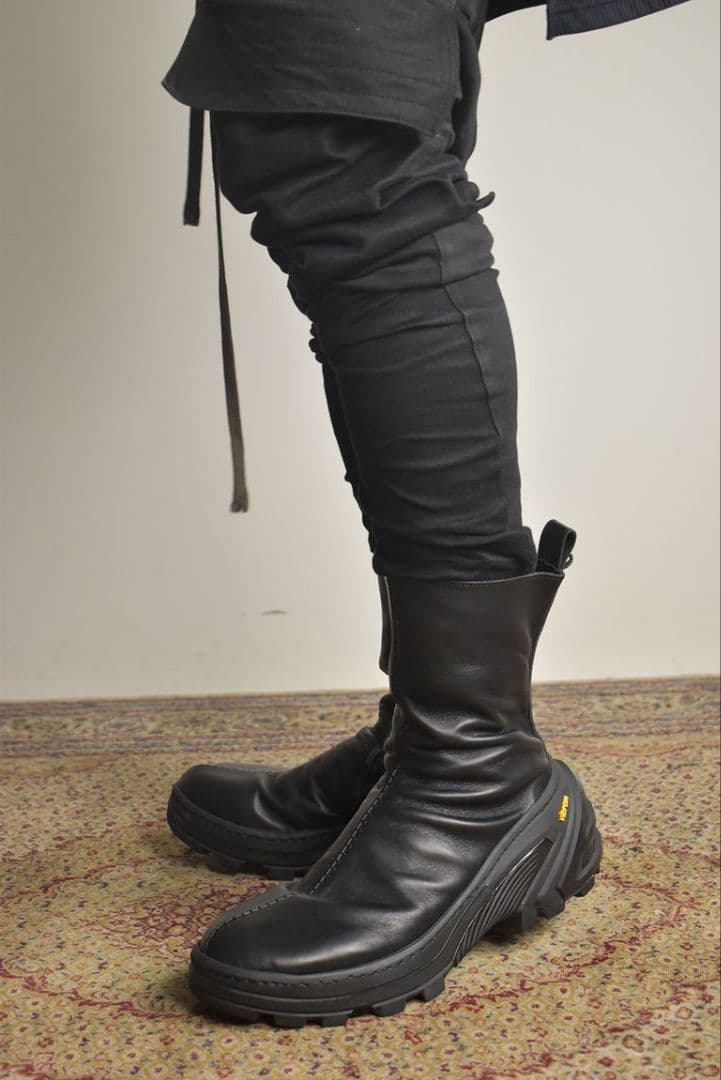 靴 prasthana PP OVER LOCK SIDE ZIP BOOTS