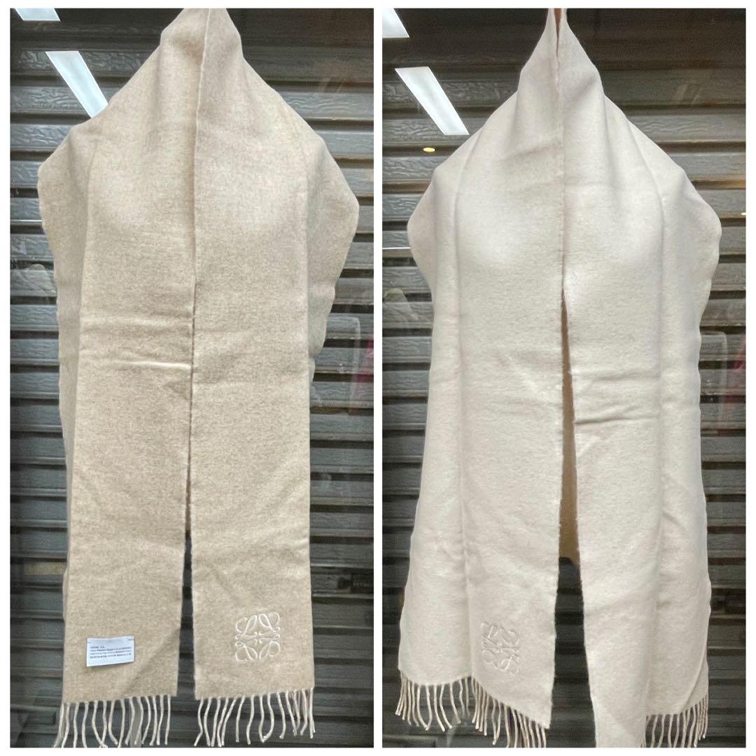 【良品】LOEWEロエベ　ウール/カシミヤ　バイカラー　マフラー❤︎