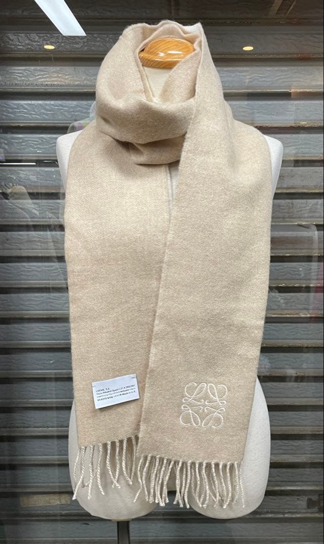 【良品】LOEWEロエベ　ウール/カシミヤ　バイカラー　マフラー❤︎