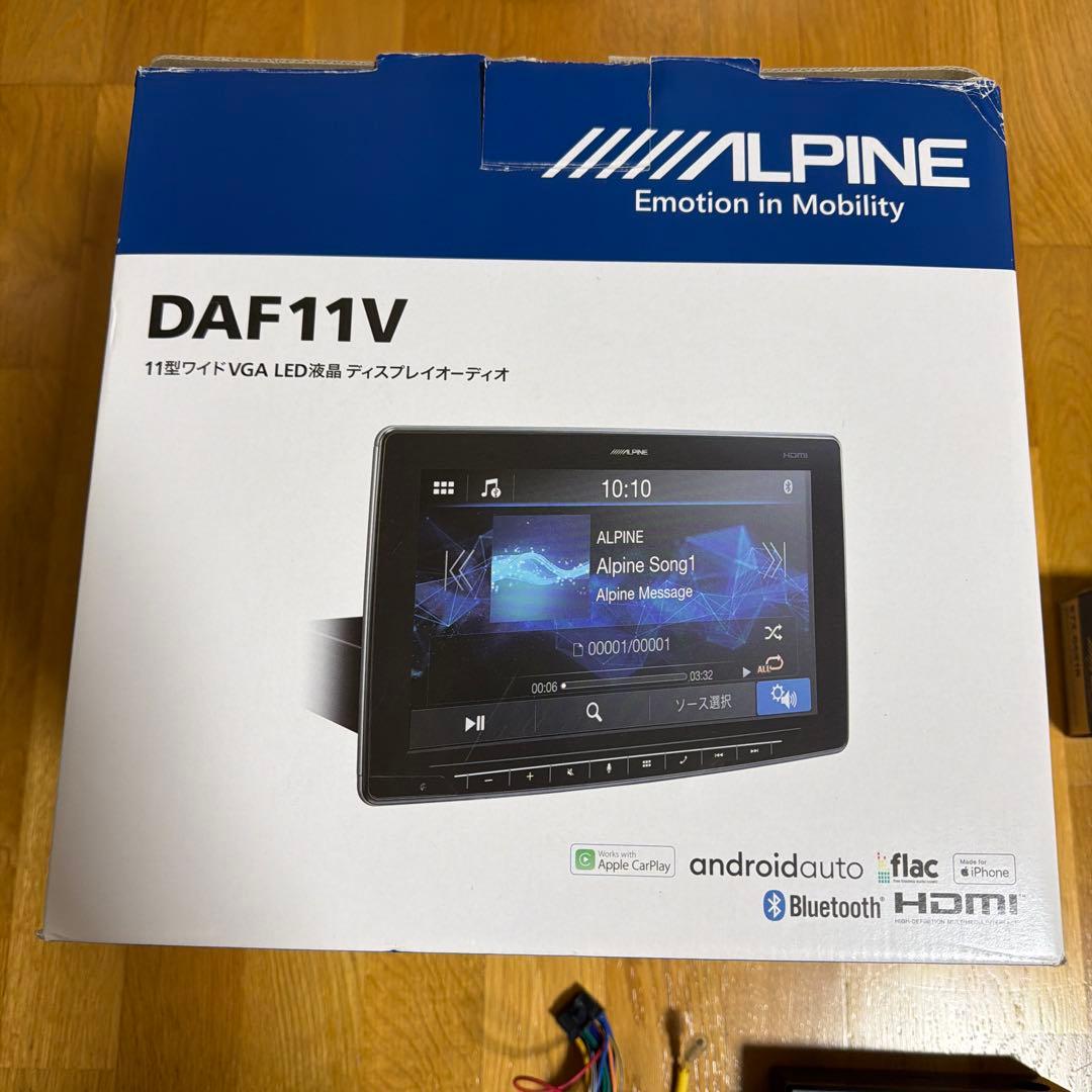 ALPINE DAF11V ディスプレイオーディオ バックカメラジムニー用配線付