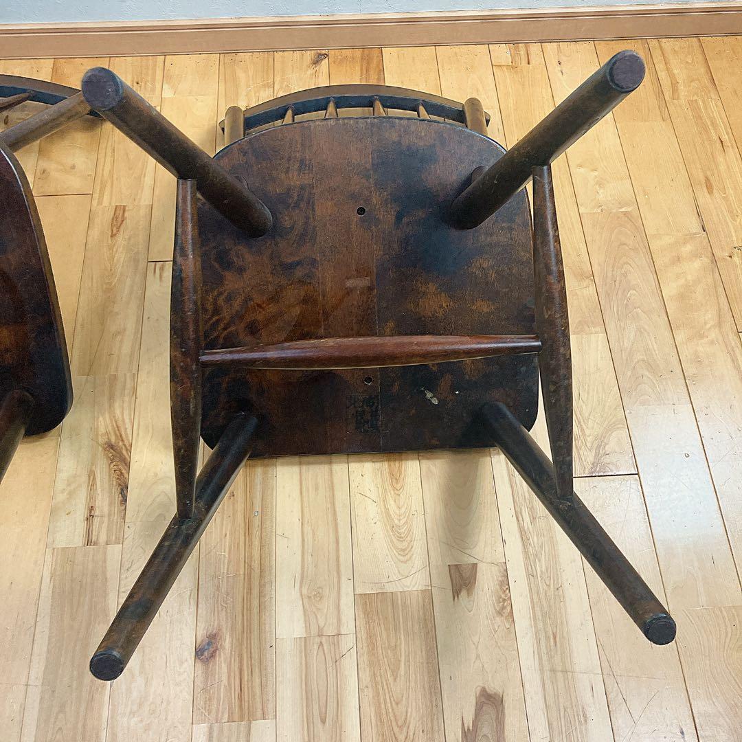 北海道民芸家具 ウィンザーチェア 樺材 廃盤モデル　2脚セット　本物志向の一脚