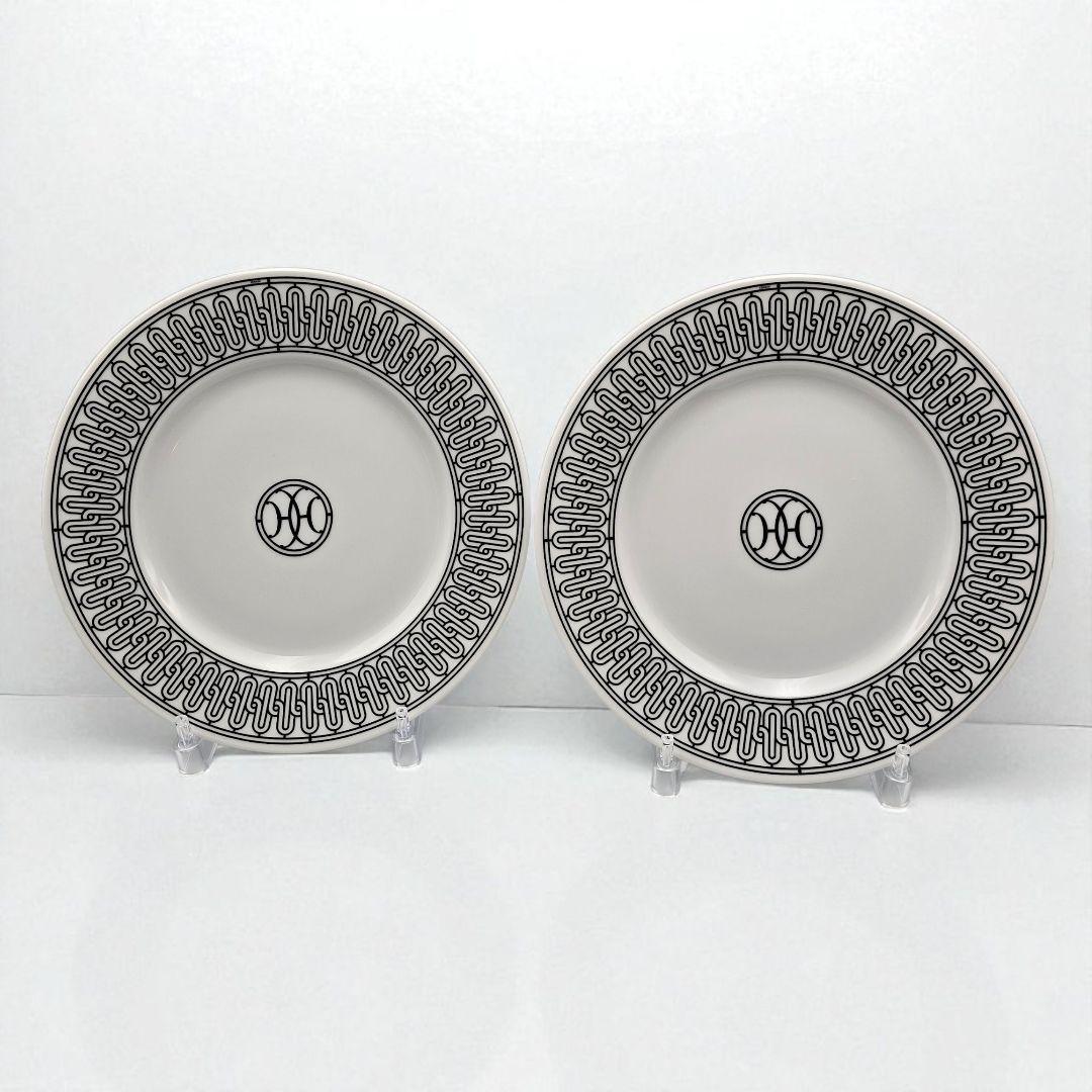 HERMES エルメス Hデコ アッシュデコ デザートプレートペア（22.5）