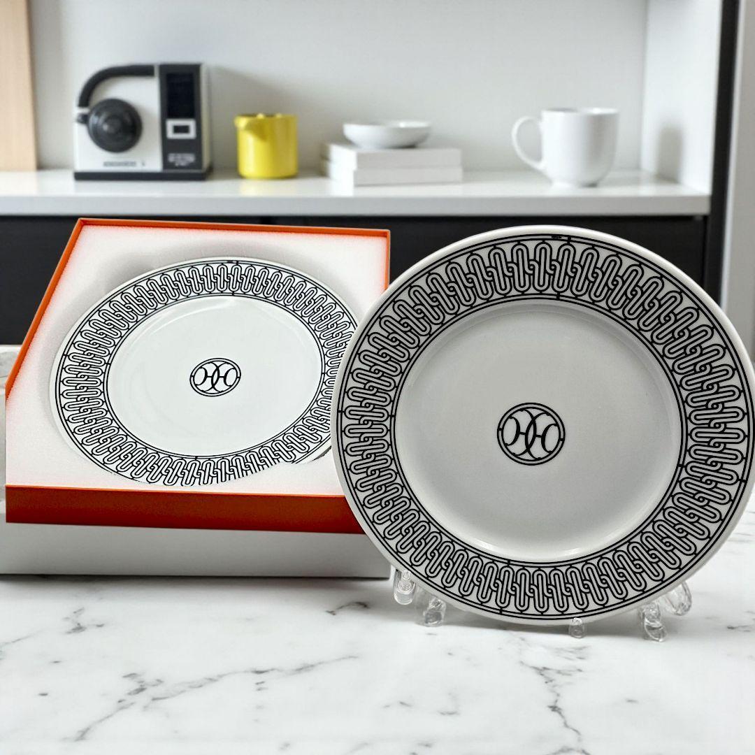 HERMES エルメス Hデコ アッシュデコ デザートプレートペア（22.5）