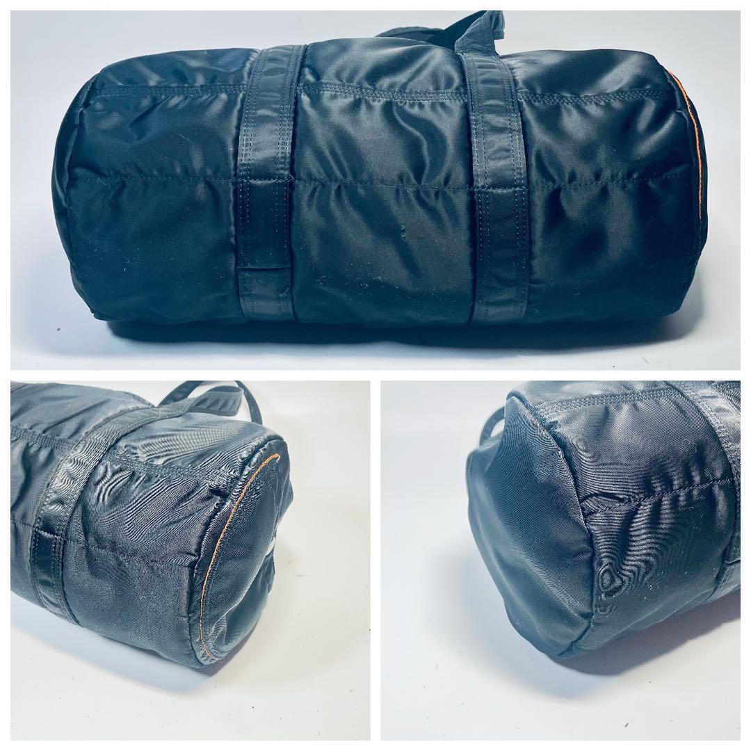 【美品】PORTER　TANKER ダッフル ミニボストン ロールバッグ 黒 M