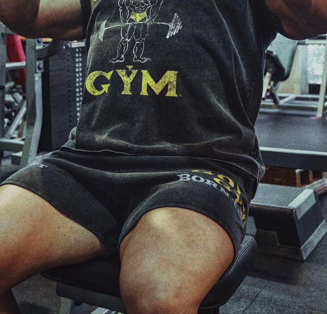 LÝFT × GOLD'S GYM VINTAGE LOGO SHORTS