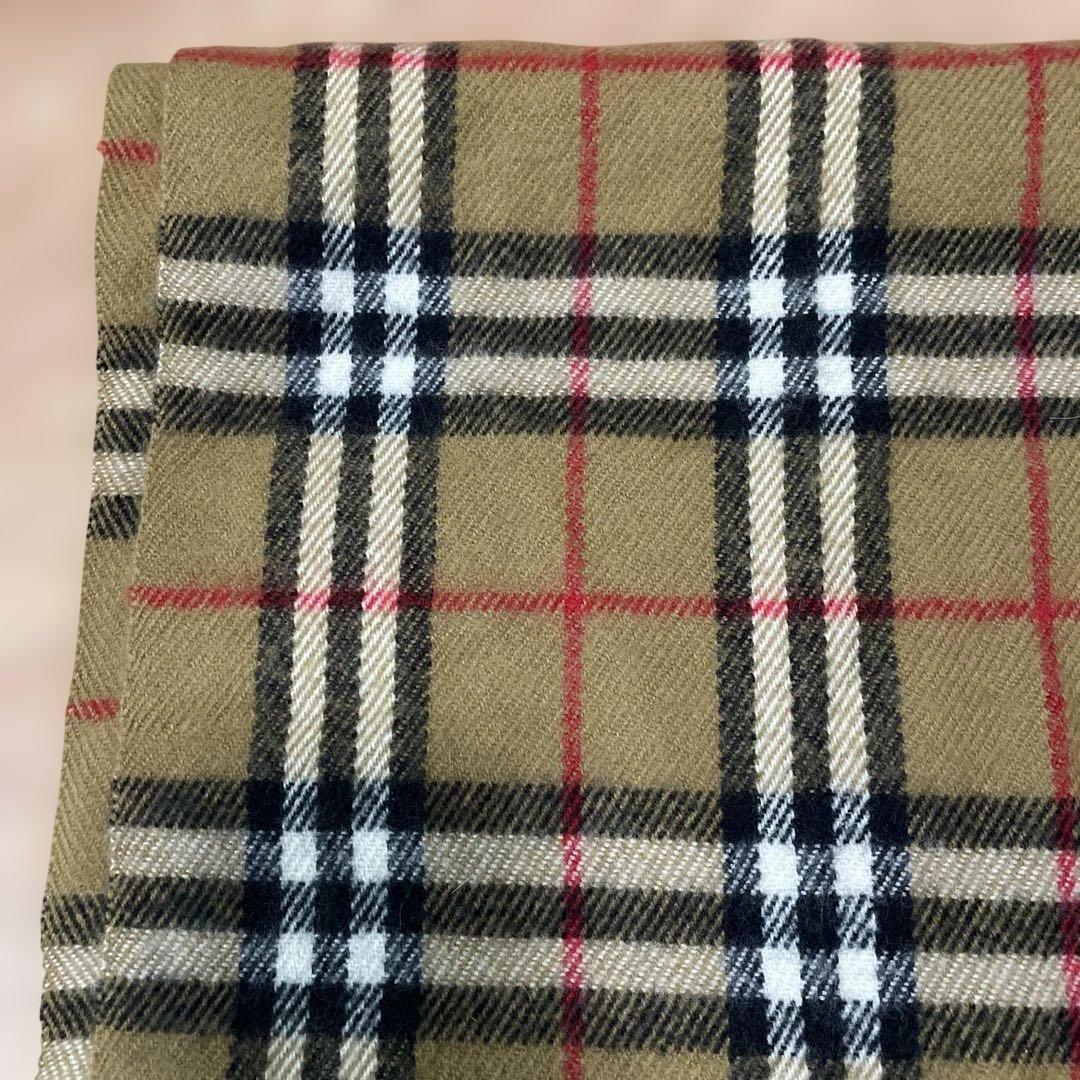 マリン Burberrys ノバチェック マフラー 英国製 ラムウール