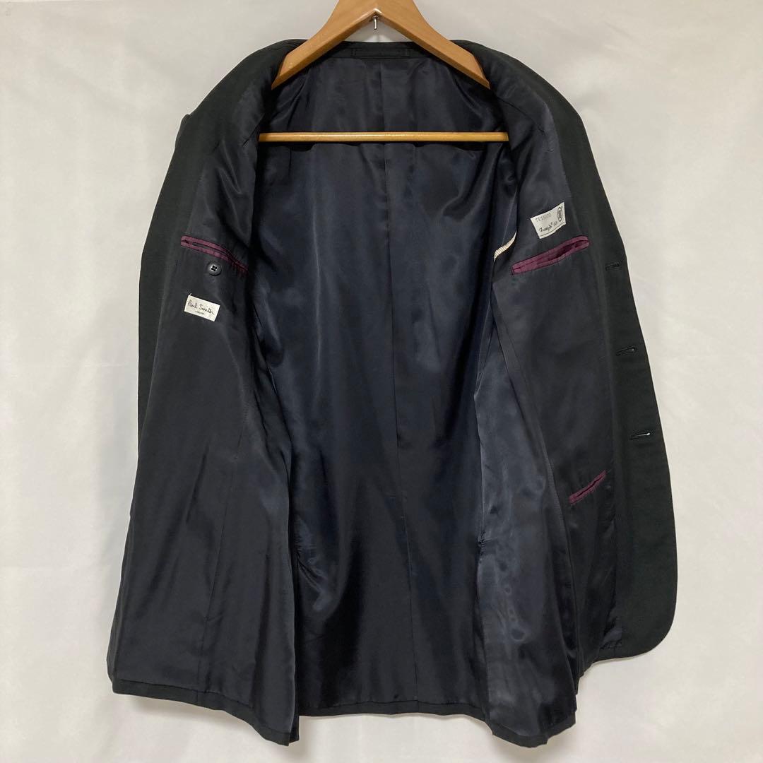 美品 Paul Smith スーツ L 3ボタン 2タック ポールスミス　黒