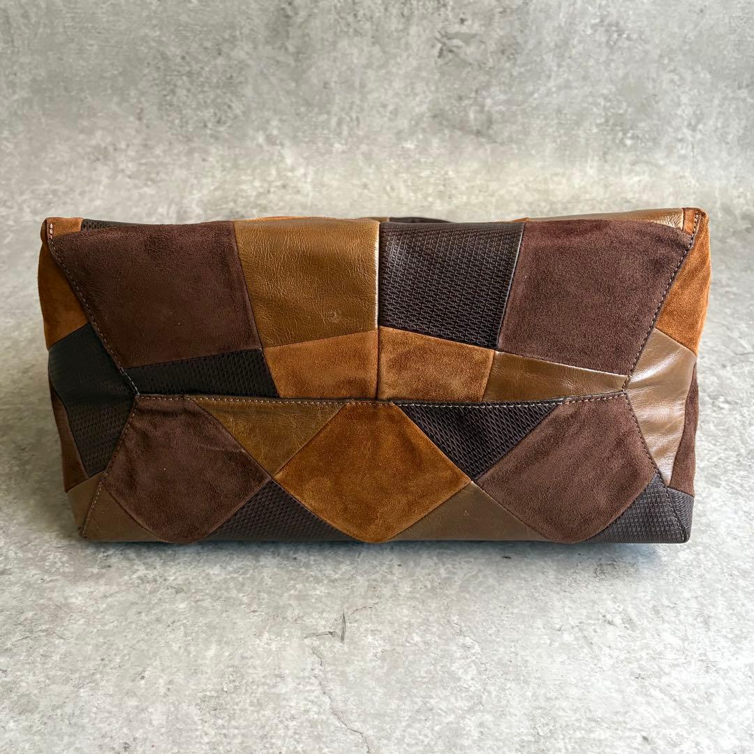 【未使用級】MARC JACOBS スエード パッチワーク SACK BAG