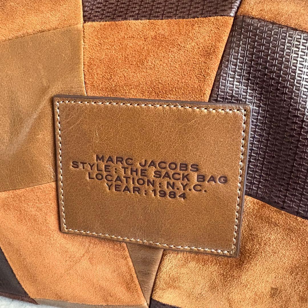 【未使用級】MARC JACOBS スエード パッチワーク SACK BAG