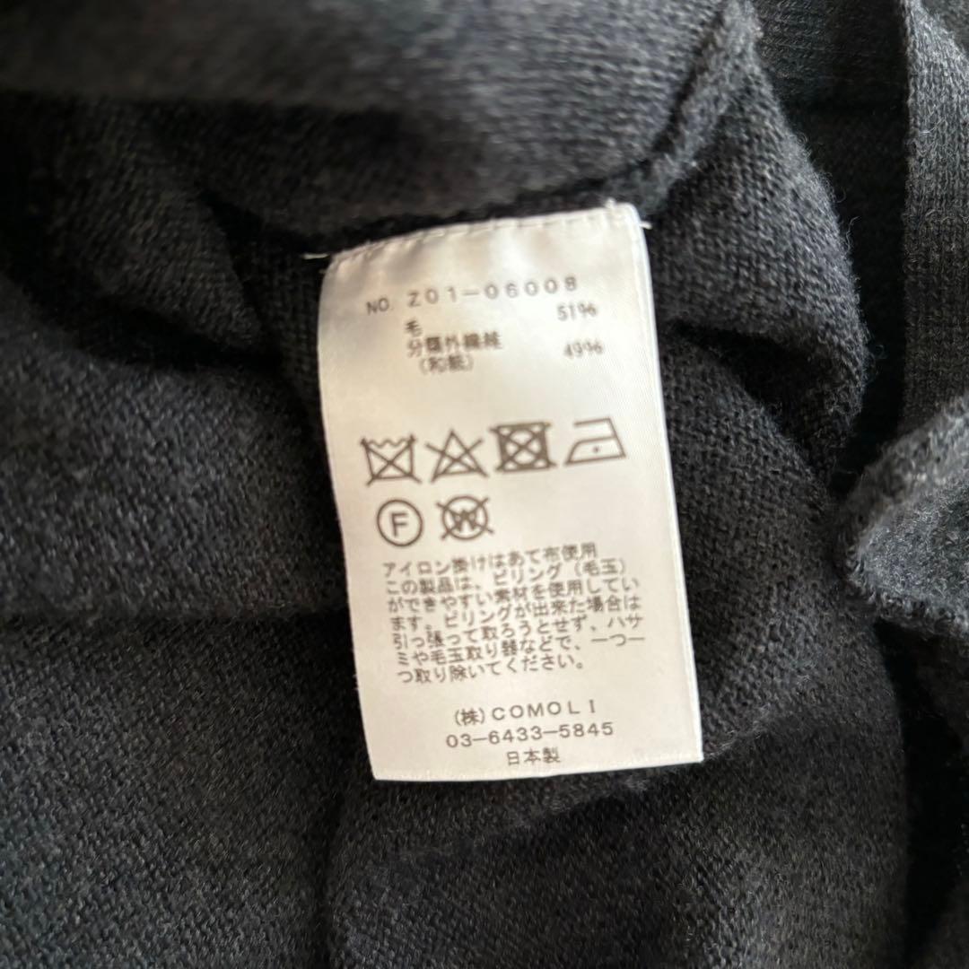 値下げ。COMOLI ブラック 長袖カットソー