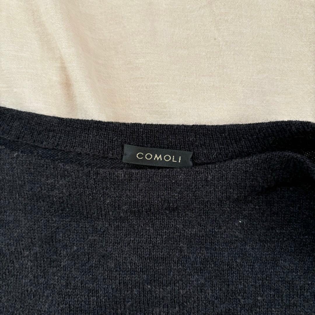 値下げ。COMOLI ブラック 長袖カットソー