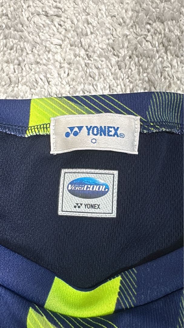 YONEX テニス Tシャツ ネイビー/グリーン JAPAN 激レア