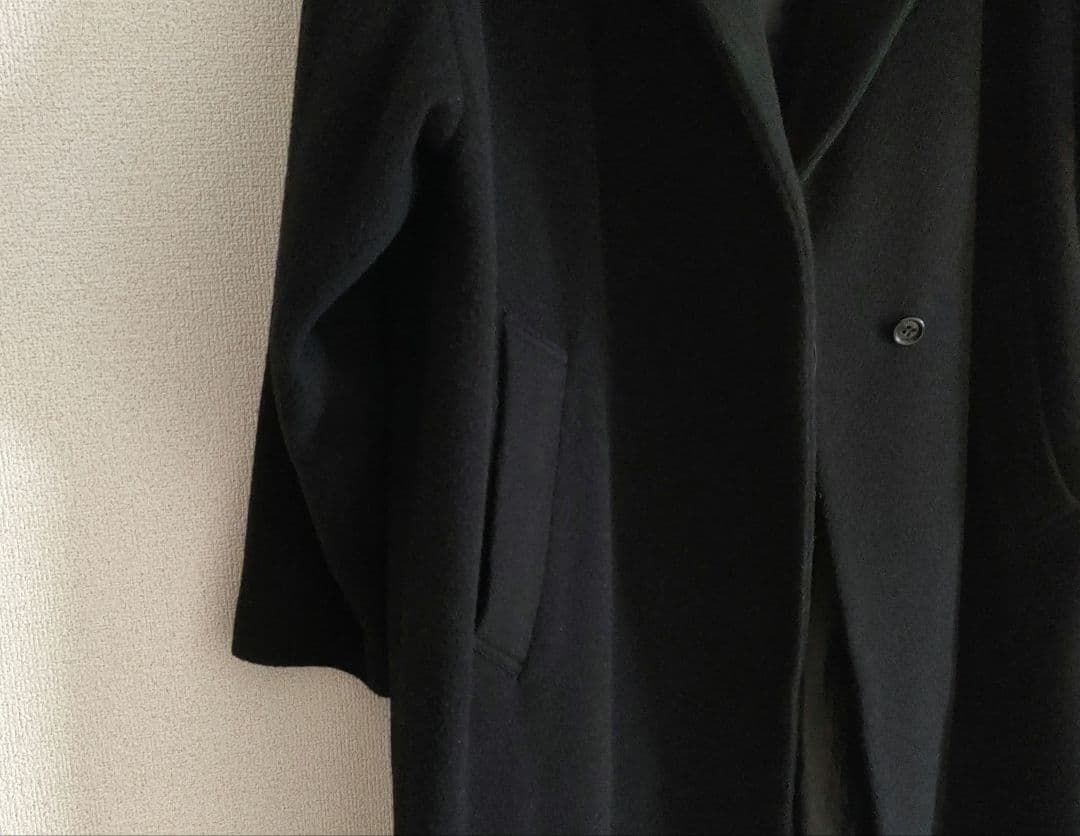 美品☆ミズイロインド ウールブレンド スタンドカラー コート☆購入前コメント必須